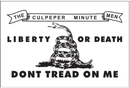 Culpeper Liberty or Death Original 12"x18" Stick Flag ROUGH TEX® 100D 30" Wooden Stick