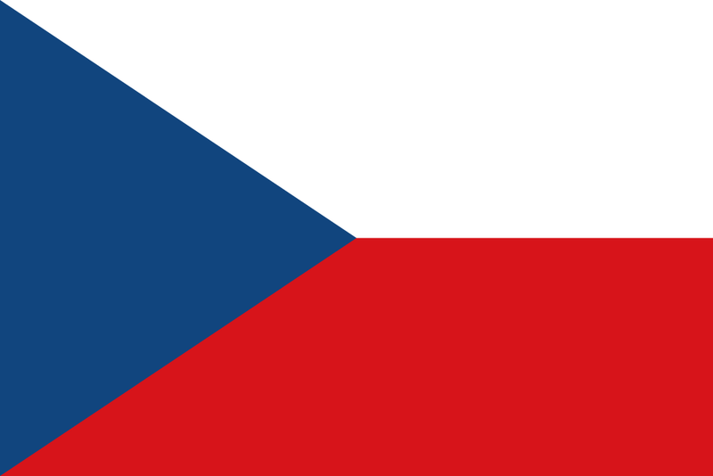 Czech Republic 12"x18" Car Flag Flag ROUGH TEX® 68D Single Sided