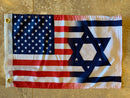 USA Israel American Flags 2x3 Feet 100D Rough Tex ®