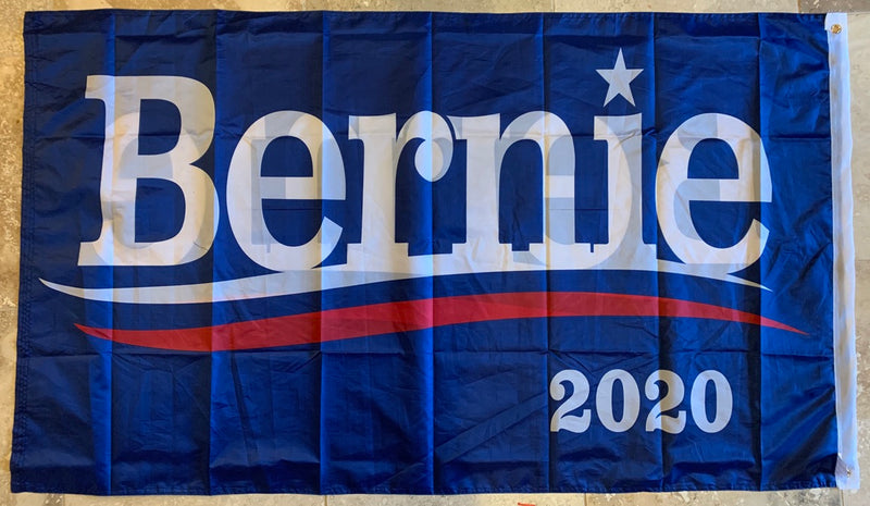 Bernie Sanders Official Democratic Party Presidential Banner Blue Double Sided Flag 3'x5' Rough Tex® 68D