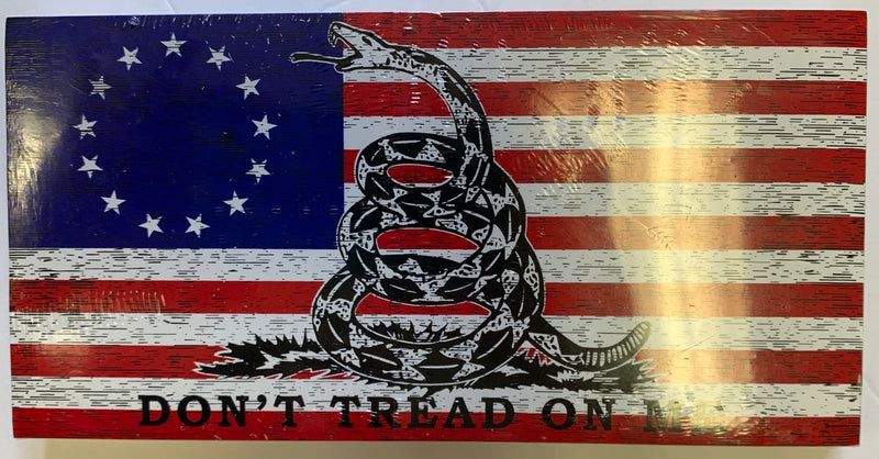 Betsy Ross Gadsden Don't Tread On Me White Snake - Bumper Sticker