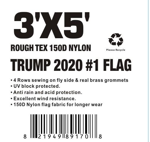 TRUMP VII 3'X5' 150D NYLON OFFICIAL FLAG 2020 BLUE