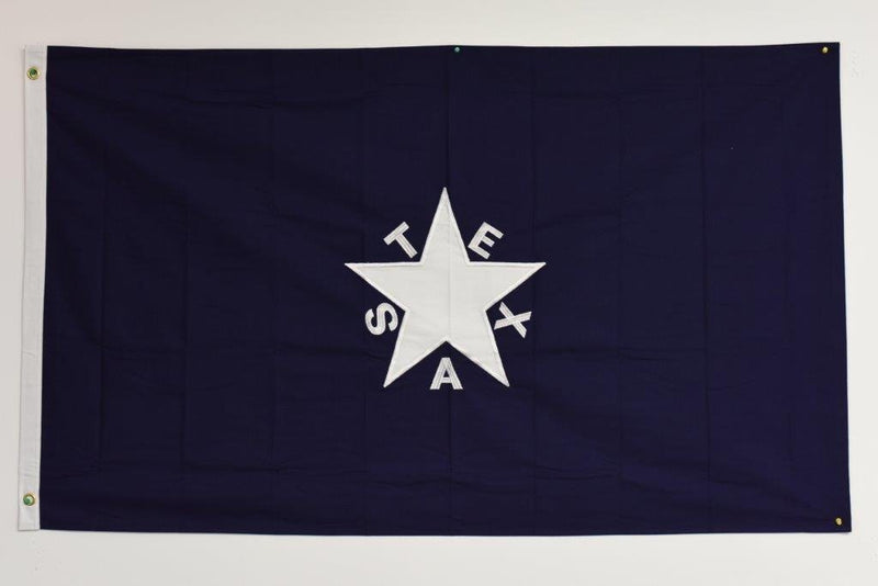 TEXAS LONE STAR LORENZO DE ZAVALA 3X5 COTTON FLAG