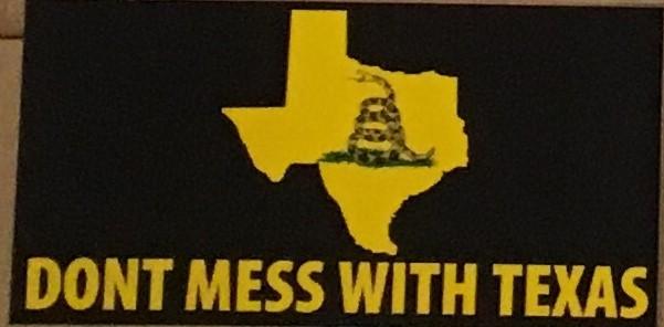 DON'T MESS WITH TEXAS GADSDEN OFFICIAL BUMPER STICKER PACK OF 50 BUMPER STICKERS MADE IN USA WHOLESALE BY THE PACK OF 50!