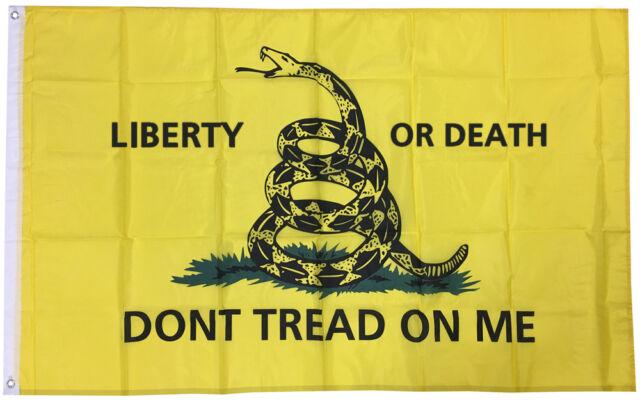 Liberty or Death Don't Tread on Me Gadsden 3x5 Feet Rough Tex