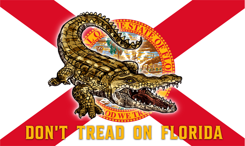 Don't Tread On Florida Gator 2'x3' Double Sided Flag Rough Tex® 100D