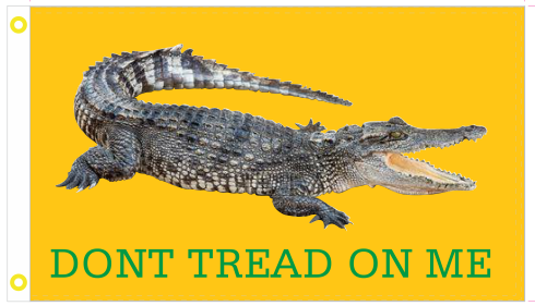 Don't Tread On Me Gator 2'x3' Double Sided Flag ROUGH TEX® 100D