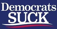 Democrats Suck 2'x3' Flag ROUGH TEX® 100D