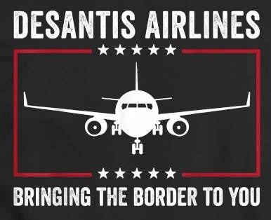 Desantis Airlines Black and white  Bumper Sticker