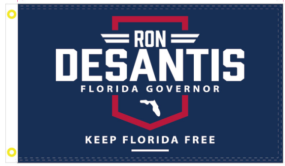 Ron Desantis Florida Governor Keep Florida Free 3'X5' Flag ROUGH TEX® 100D