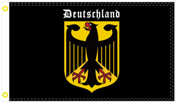 Deutschland Eagle Black 3'X5' Flag Rough Tex® 100D