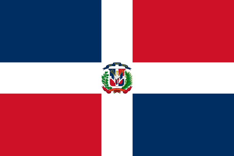 Dominican Republic 12"x18" Car Flag Flag ROUGH TEX® 68D Single Sided