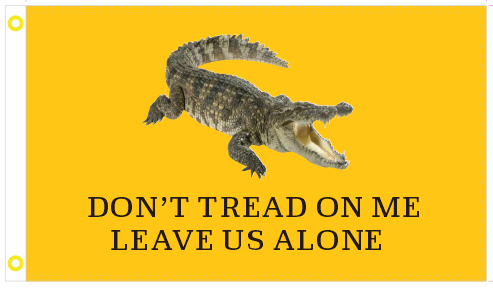 Don't Tread On Me Leave Us Alone Gator 3'X5' Flag Rough Tex® 100D