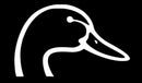 Duck Head Black Bumper Sticker Hunter