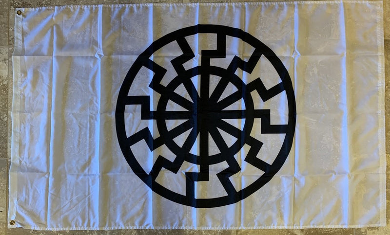 Viking Black Sun 3'x5' ROUGH TEX ® Flag 100D