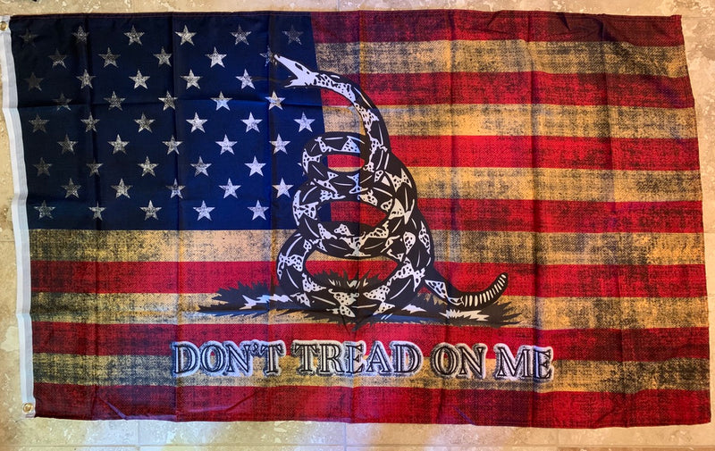 America Don't Tread On Me Vintage Flag 3'x5' 100D ROUGH TEX ®