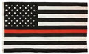 EMT THIN ORANGE STRIPE BLACK AND WHITE AMERICAN 3X5 SEWN NYLON FLAG
