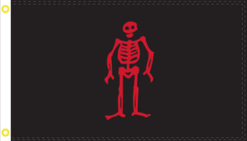 Edward Lowe 3'X5' Flag ROUGH TEX® 100D Pirate Skeleton Jolly Roger