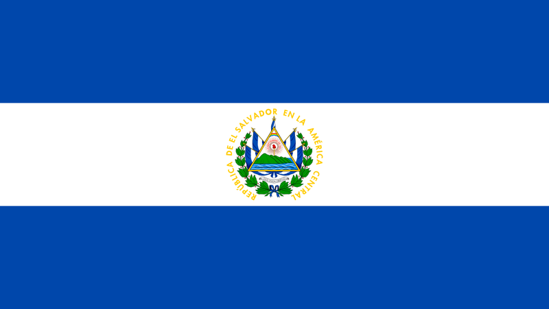 El Salvador 12"x18" Car Flag Flag ROUGH TEX® 68D Single Sided