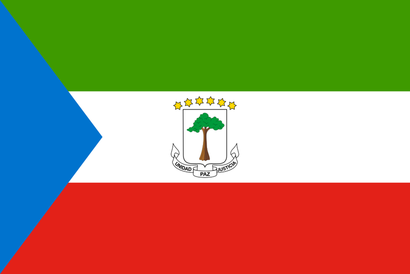 Equatorial Guinea 12''x18'' Stick Flags Rough Tex ®100D