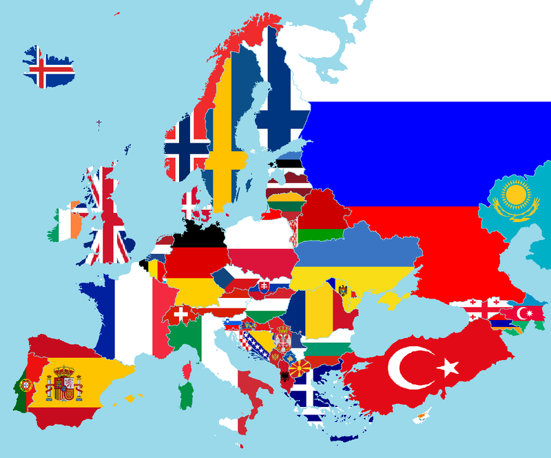 European Flags Economical Printed 3'X5'