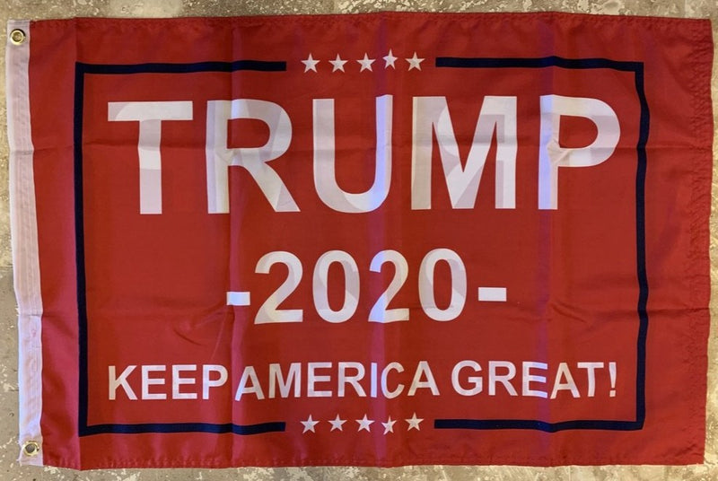 TRUMP 2020 KAG KEEP AMERICA GREAT RED DOUBLE SIDED  2'X3' Rough Tex® 100D Nylon