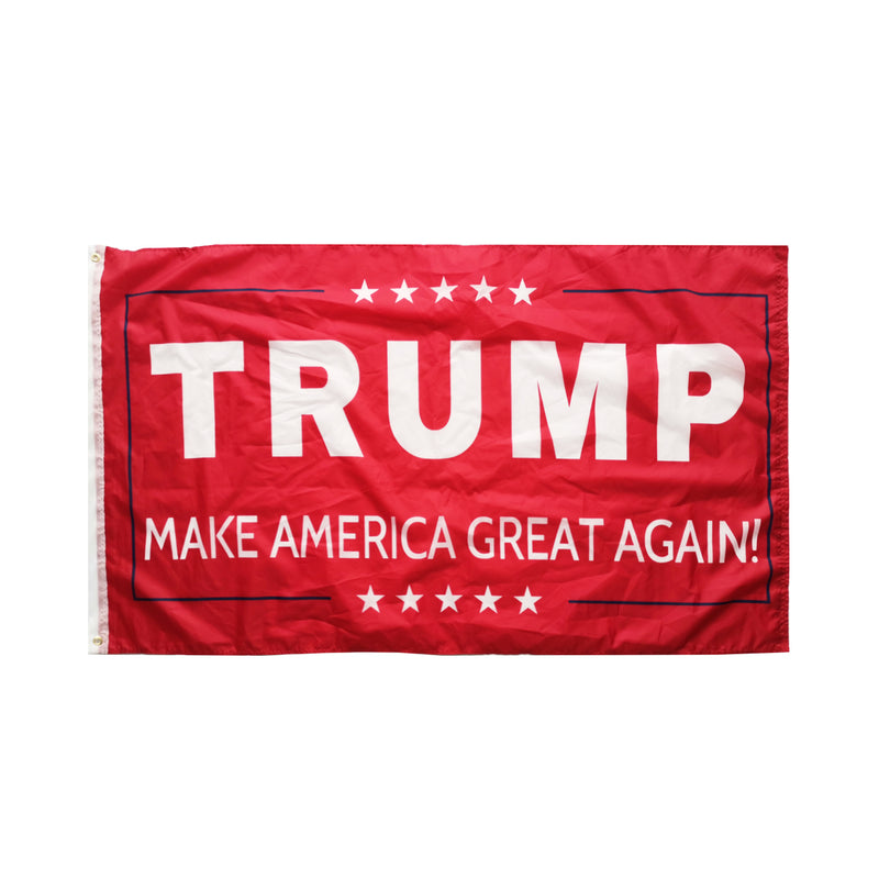 Trump MAGA Red IV Campaign Double Sided Flag 3'X5' feet Rough Tex ® 68D NYLON