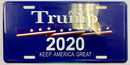 President Trump 2020 KAG Keep America Great Aluminum Embossed License Plate