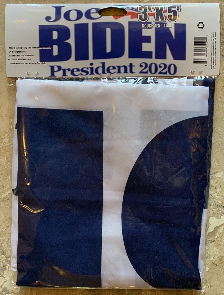 Joe Biden Official Democratic Party Presidential Banner White 3'X5' Single Sided Flag Rough Tex® 100D