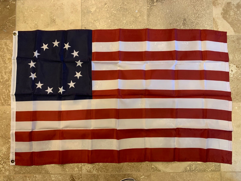Betsy Ross Single Sided Flag With Grommets 3'X5'