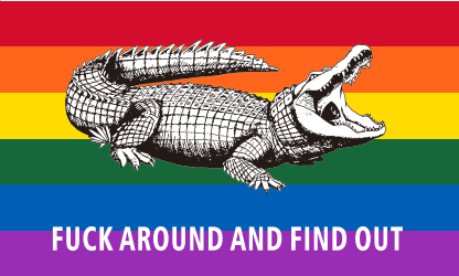 Fuck Around and Find Out Rainbow 3'X5' Flag ROUGH TEX® 100D