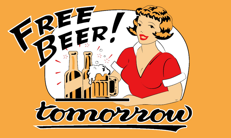 FREE BEER TOMORROW 3X5 68D NYLON