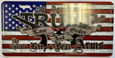 Trump 2nd Amendment Law And Order Aluminum Embossed License Plate