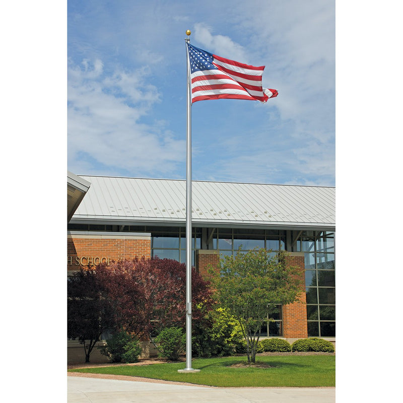 20' foot American flagpole kit aluminum sectional USA flag pole
