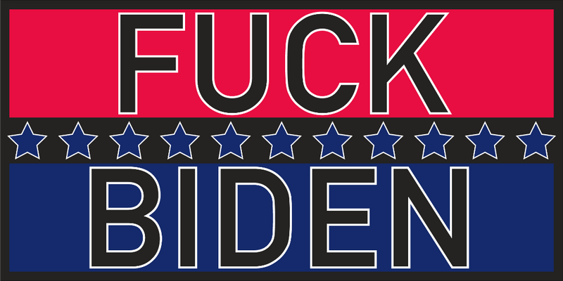 Fuck Biden Stars Bumper Stickers Wholesale Pack of 50 (3.75"x7.5") TRUMP