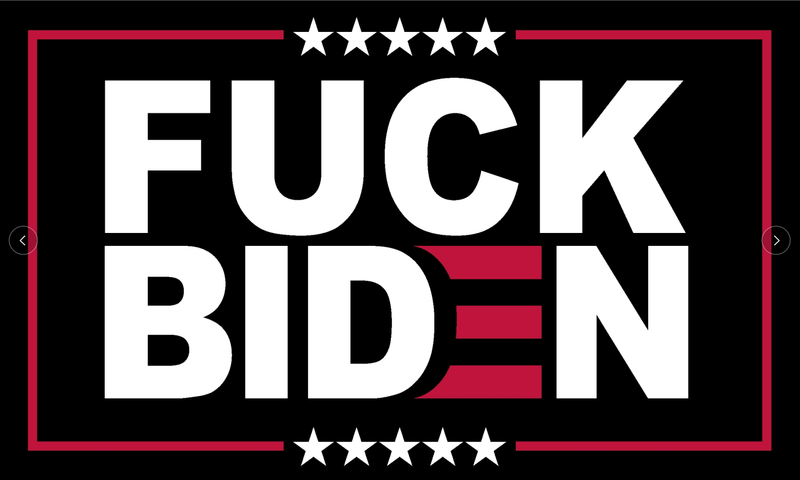 Fuck Biden 12''x18'' Nylon Stick Flags Rough Tex ®68D