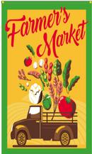 Farmers Market 3'X5' Banner Flag Rough Tex® 100D With Sleeve and Grommets
