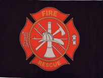 FIRE FIGHTER MALTESE CROSS 2'x3' Boat Flag ROUGH TEX® 100D DBL Sided