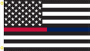 First Responder Memorial Red Line Blue Line 3'x5' Nylon Flag ROUGH TEX® 68D