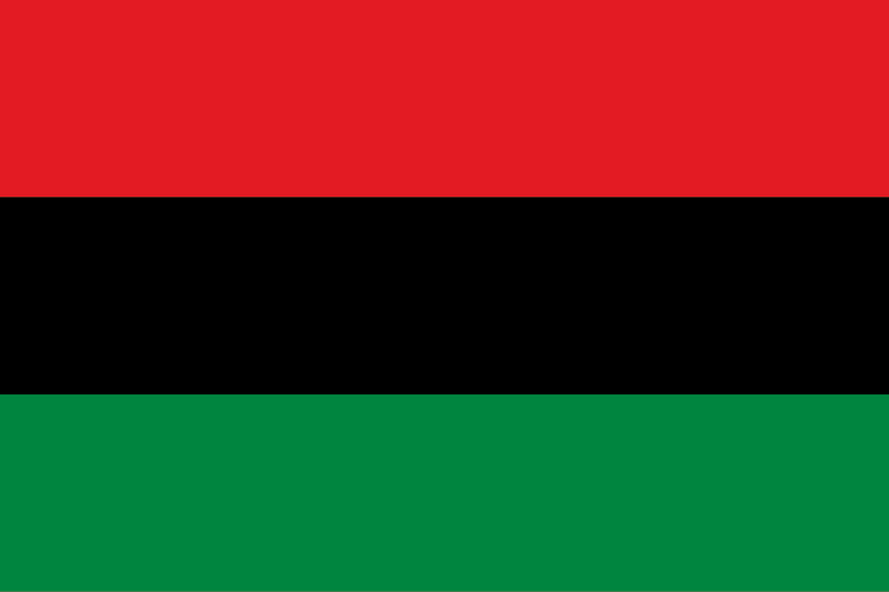 Afro American Tri Color 3'X5' Flag Rough Tex® 68D Nylon