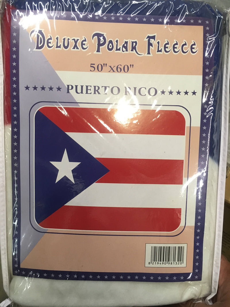 Puerto Rico Flag Deluxe Polar Fleece Blanket