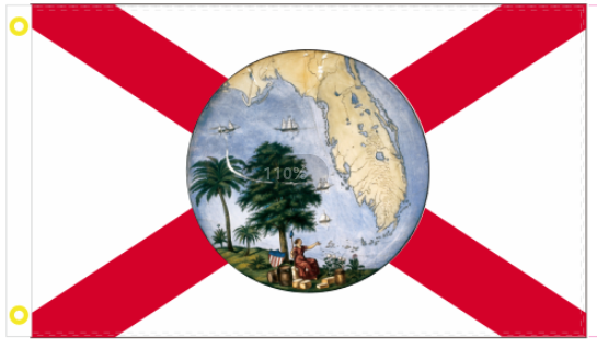 Florida State 1861 3'X5' Flag ROUGH TEX® 100D
