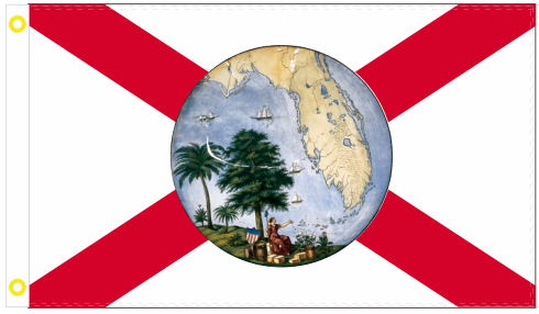 Florida 1861 3'X5' Flag ROUGH TEX® 100D