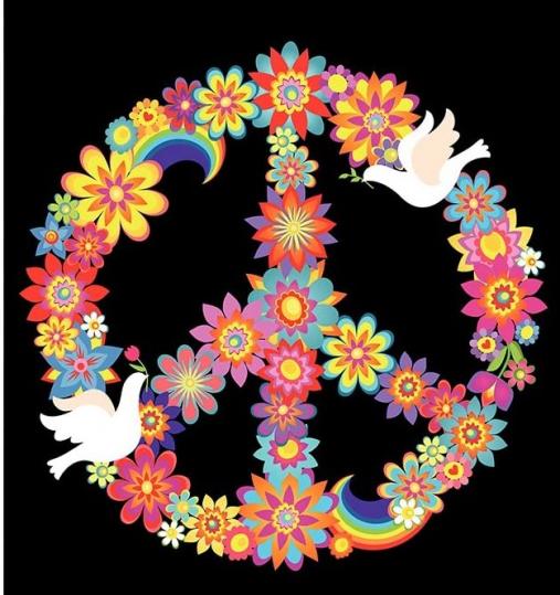 Flower Peace 3'X5' Flag ROUGH TEX® 100D