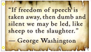 Freedom of Speech George Washington 3'X5' Flag ROUGH TEX® 100D US President 1st Amendment