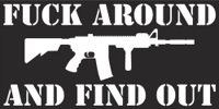 Fuck Around and Find Out M4 Black Bumper Sticker