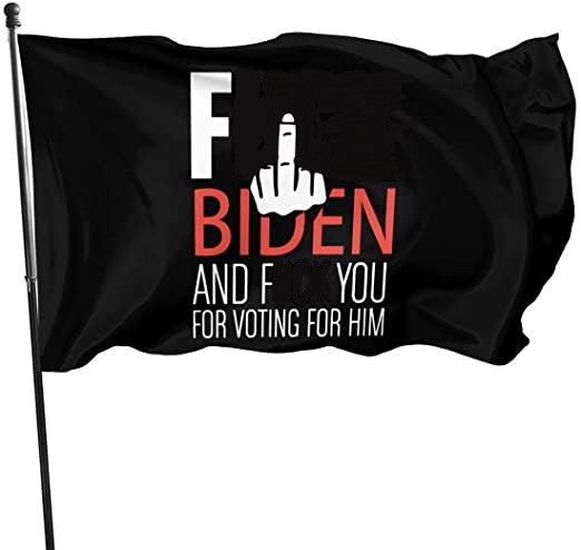 F... Biden Middle Finger Flag 3'X5' Rough Tex® 100D TRUMP