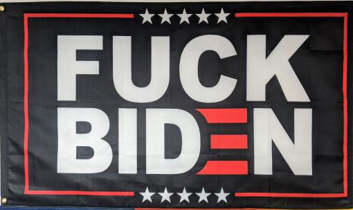 Fuck Biden Red E 3'X5' Flag ROUGH TEX® 100D