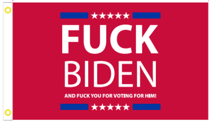 Fuck Biden Red 3'X5' Flag ROUGH TEX® 100D