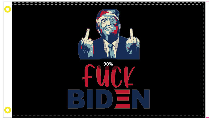 Fuck Biden Trump 3'X5' Flag ROUGH TEX® 100D